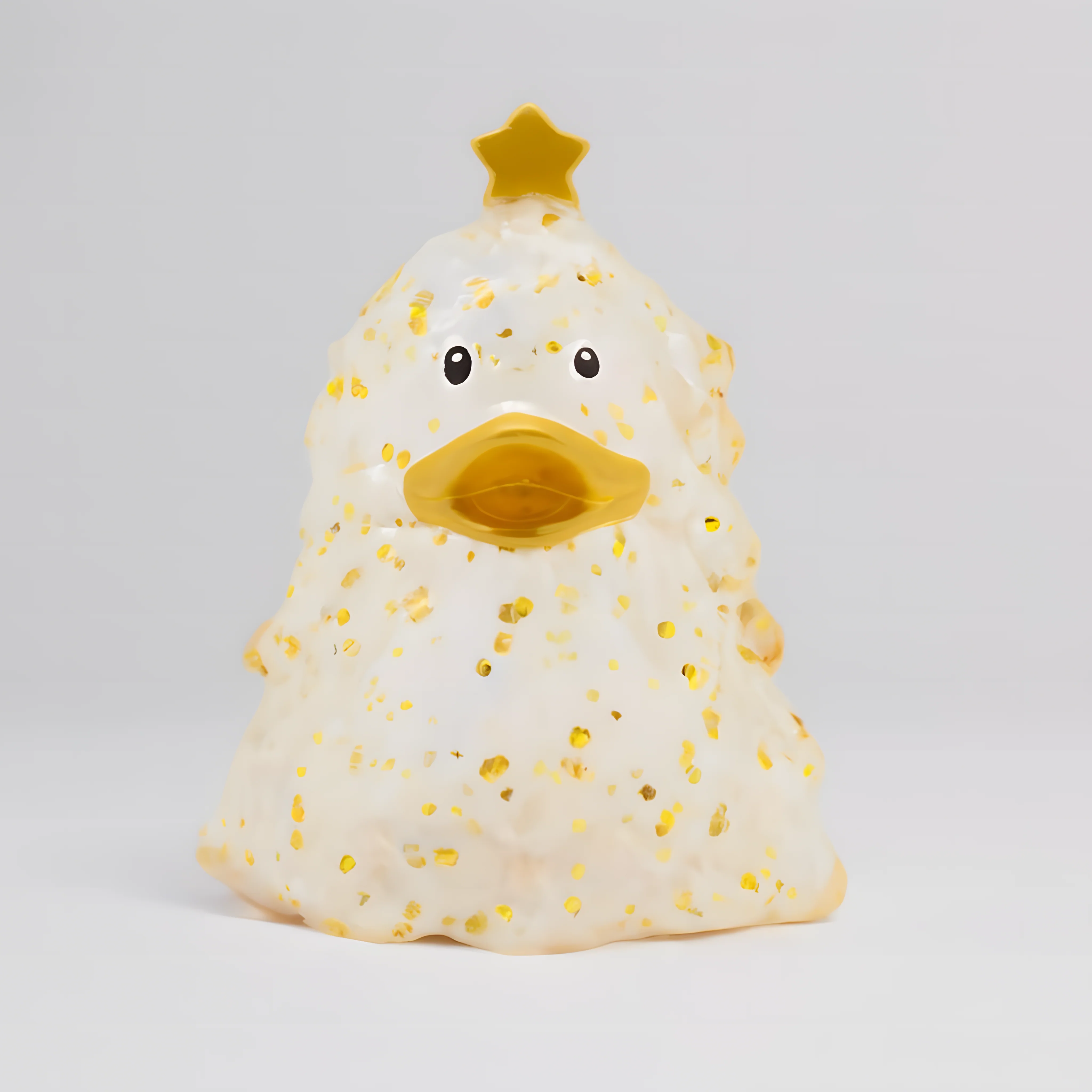 Christmas Tree Duck, Gold Glitter