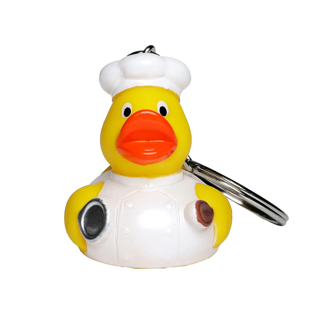 Mini Cook Rubber Duck Keychain - Image 2