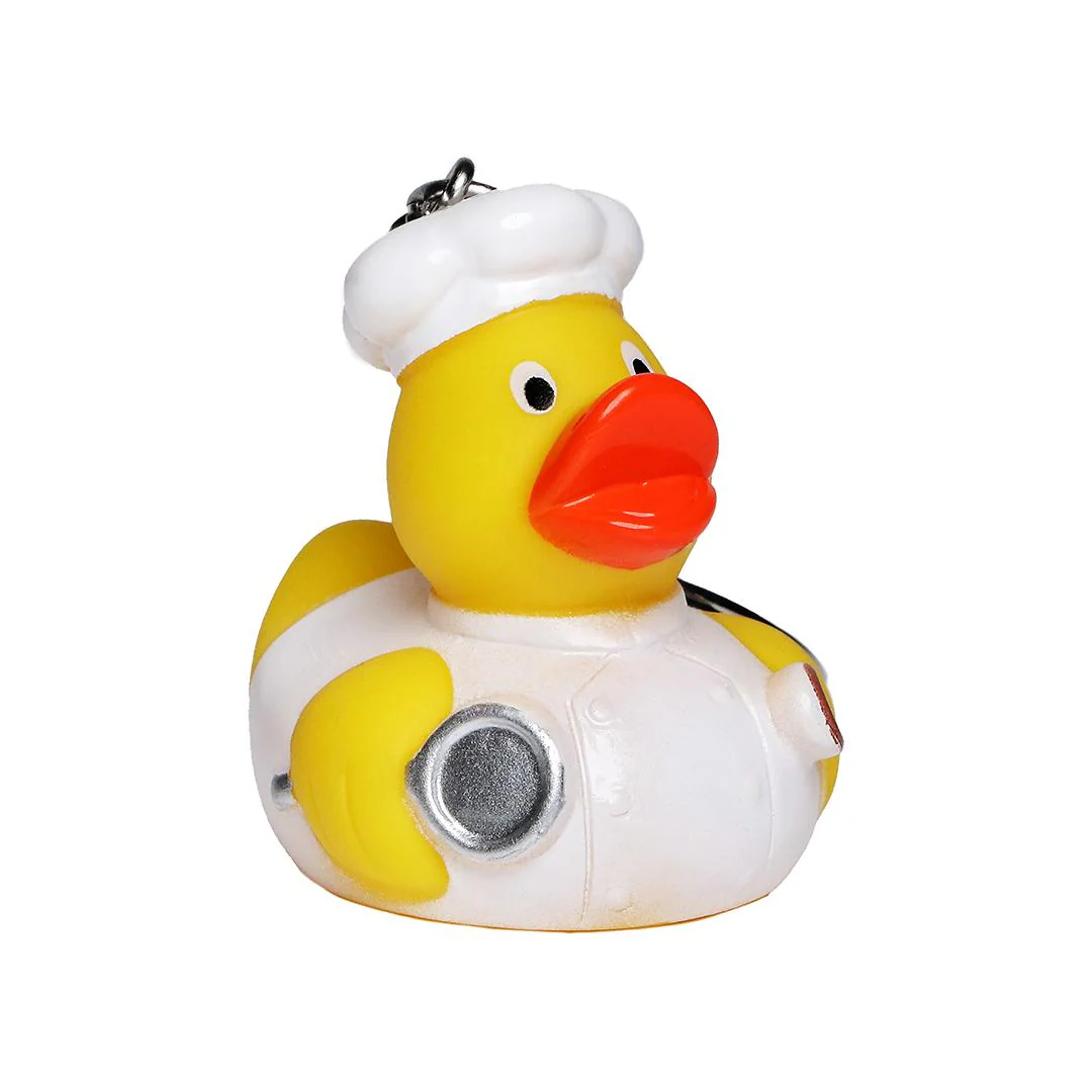 Mini Cook Rubber Duck Keychain - Image 3