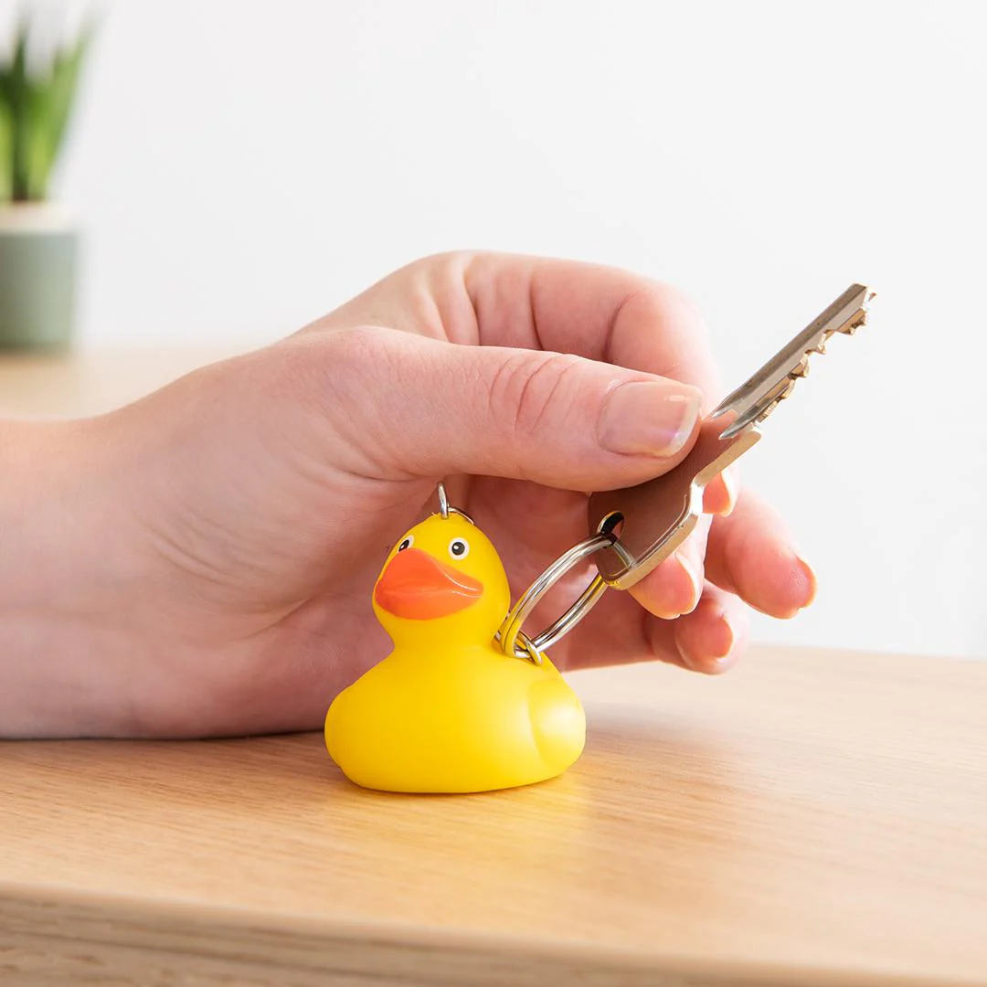 Mini Yellow Rubber Duck Keychain - Image 5